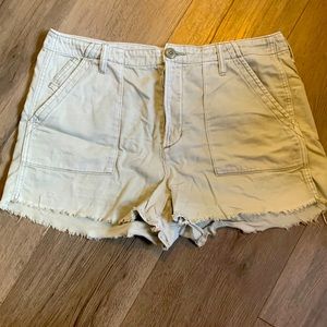 Distressed grey/green shorts. Size 16